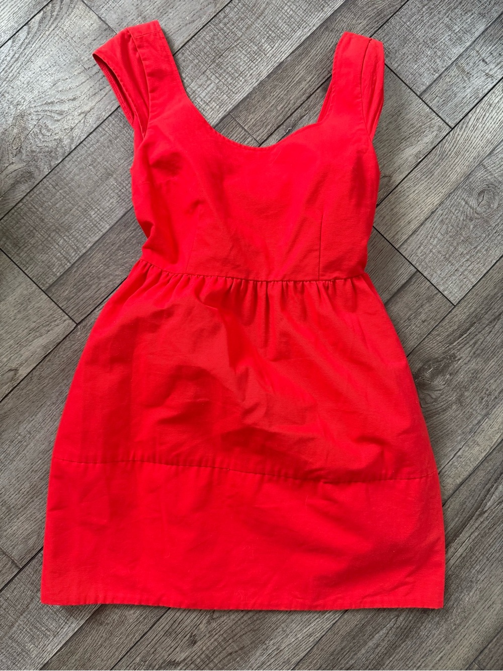 American Eagle Outfitters Bright Red Scoop Neck Mini Dress
